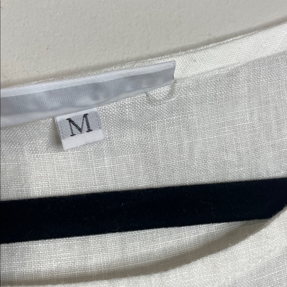 Bryn Walker | Women’s 100% Linen White Sleeveless Top Size Medium - Picture 3 of 5